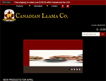 Tablet Screenshot of canadianllama.com